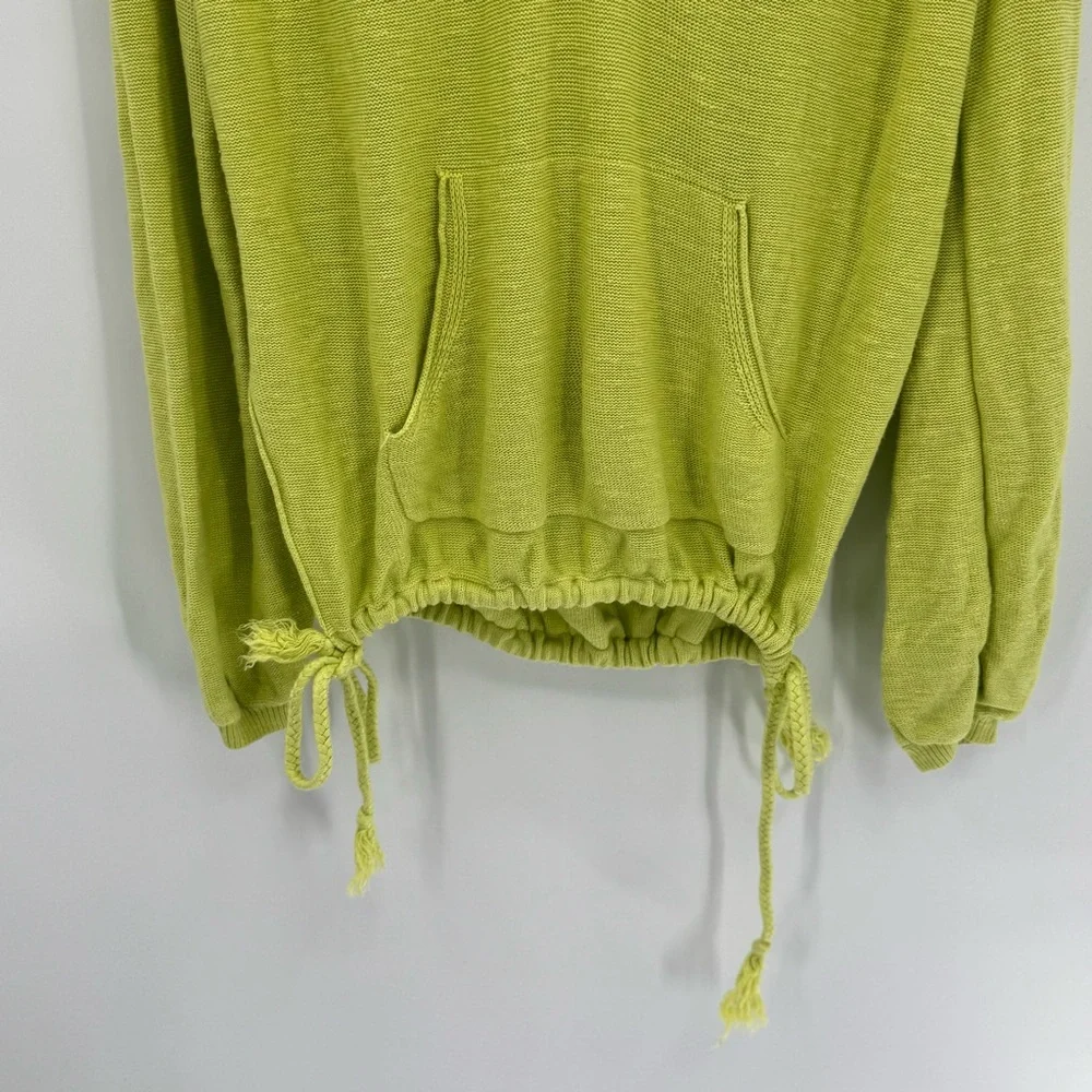 Free People Optimistic Linen Blend Sweater Lime Green Size XS
